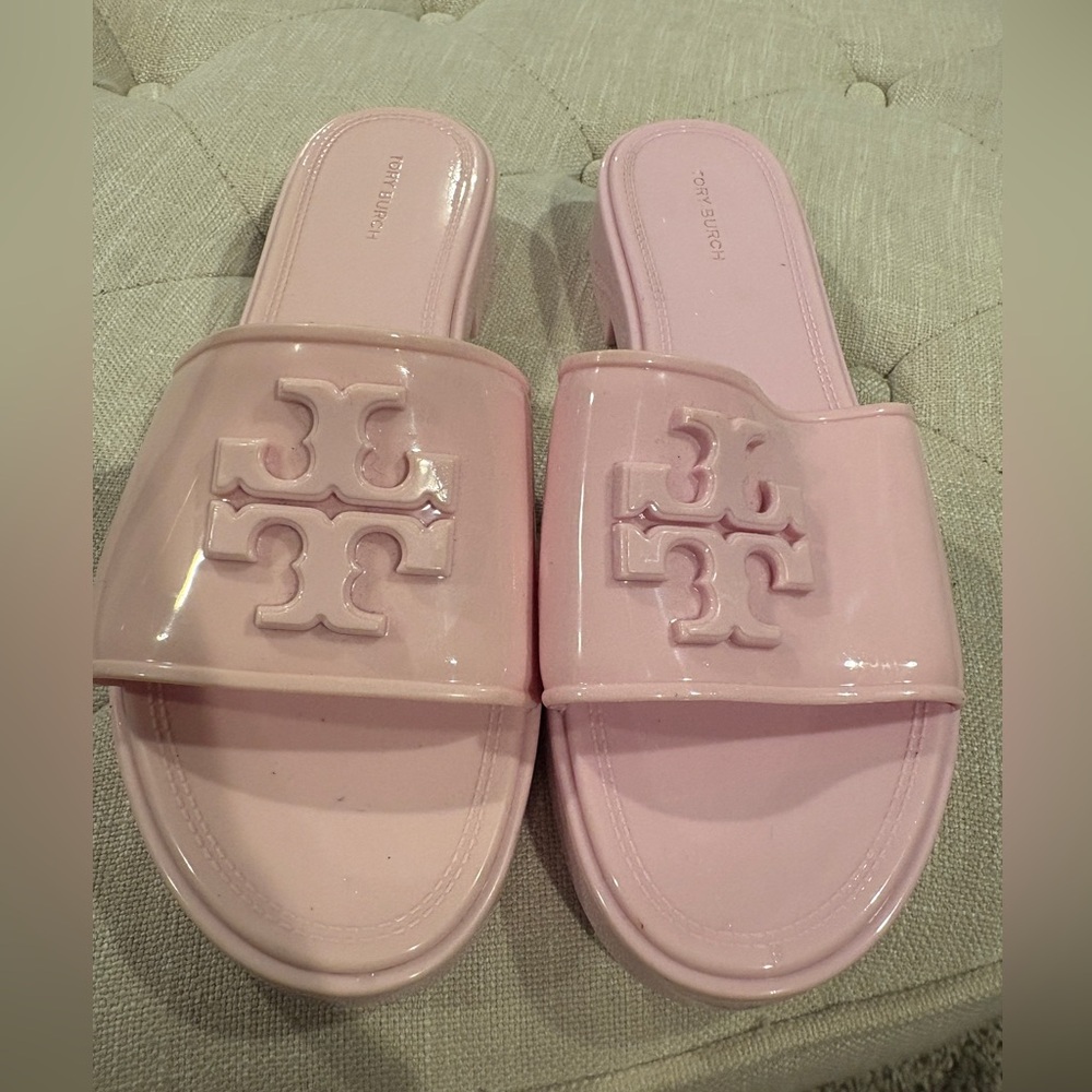 Tory Burch Gloss Pink Jelly Slide